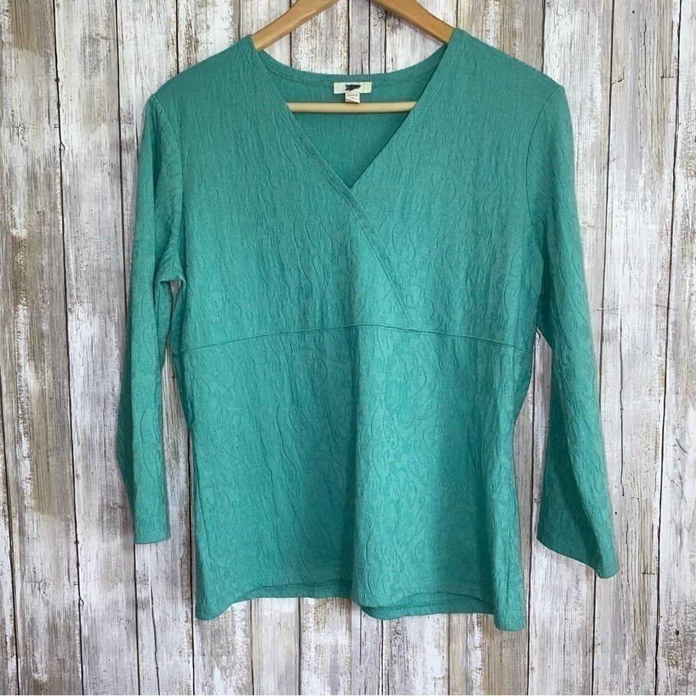 J. Jill Teal Stretch Blouse